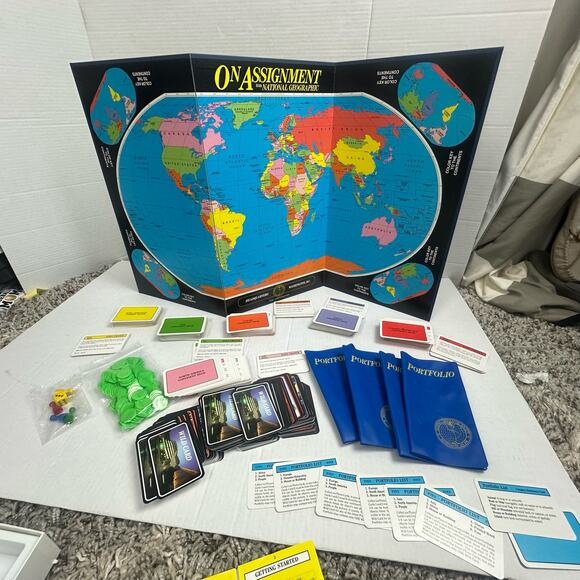 On Assignment With National Geographic Vintage 1990 Boardgame Board Game - Picture 5 of 10
